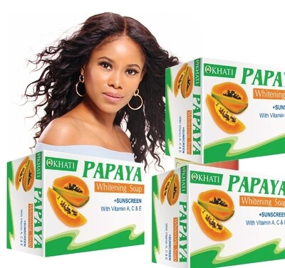 Okhati Papaya Whitening Soap 3 Pieces