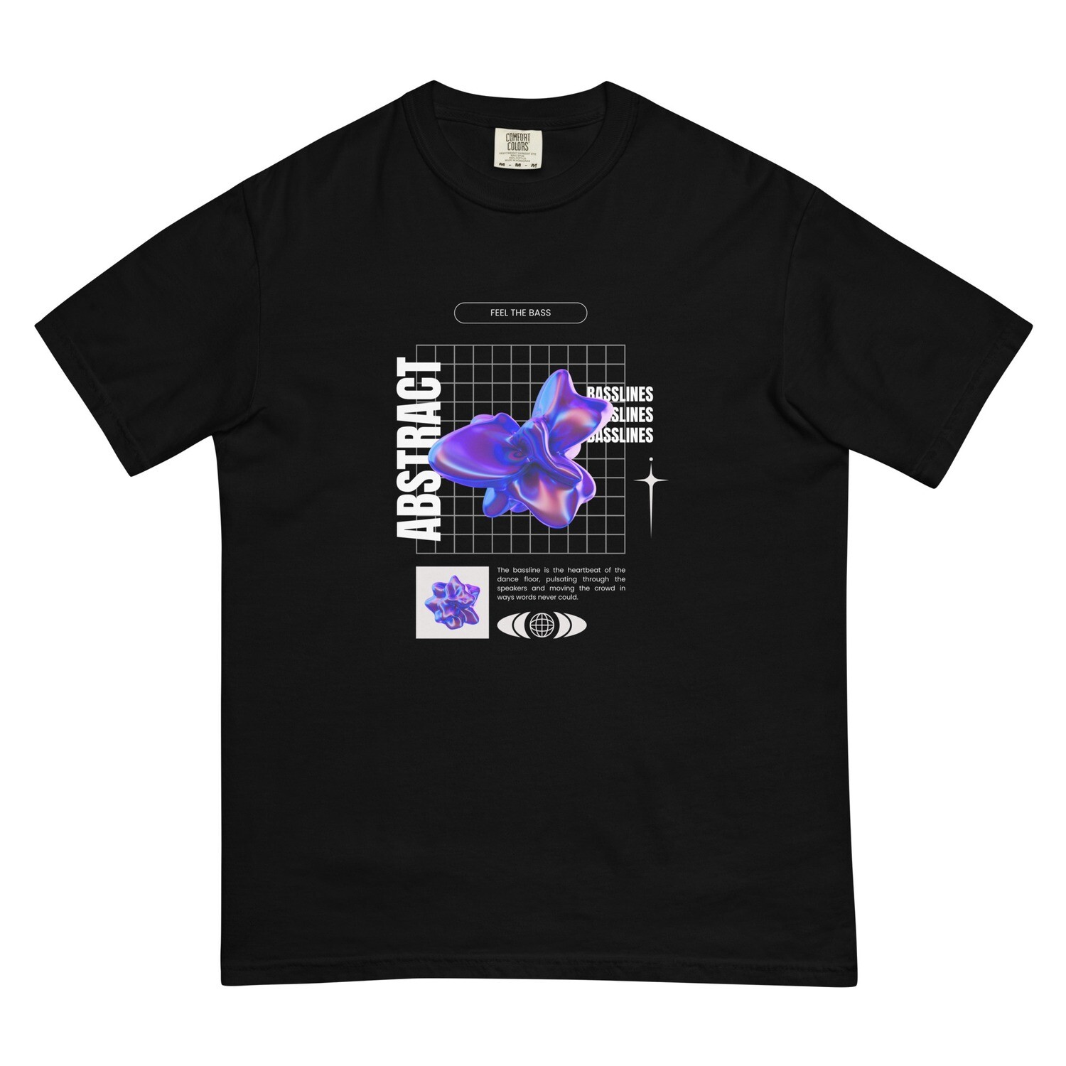 Abstract Bass Unisex garment-dyed heavyweight t-shirt