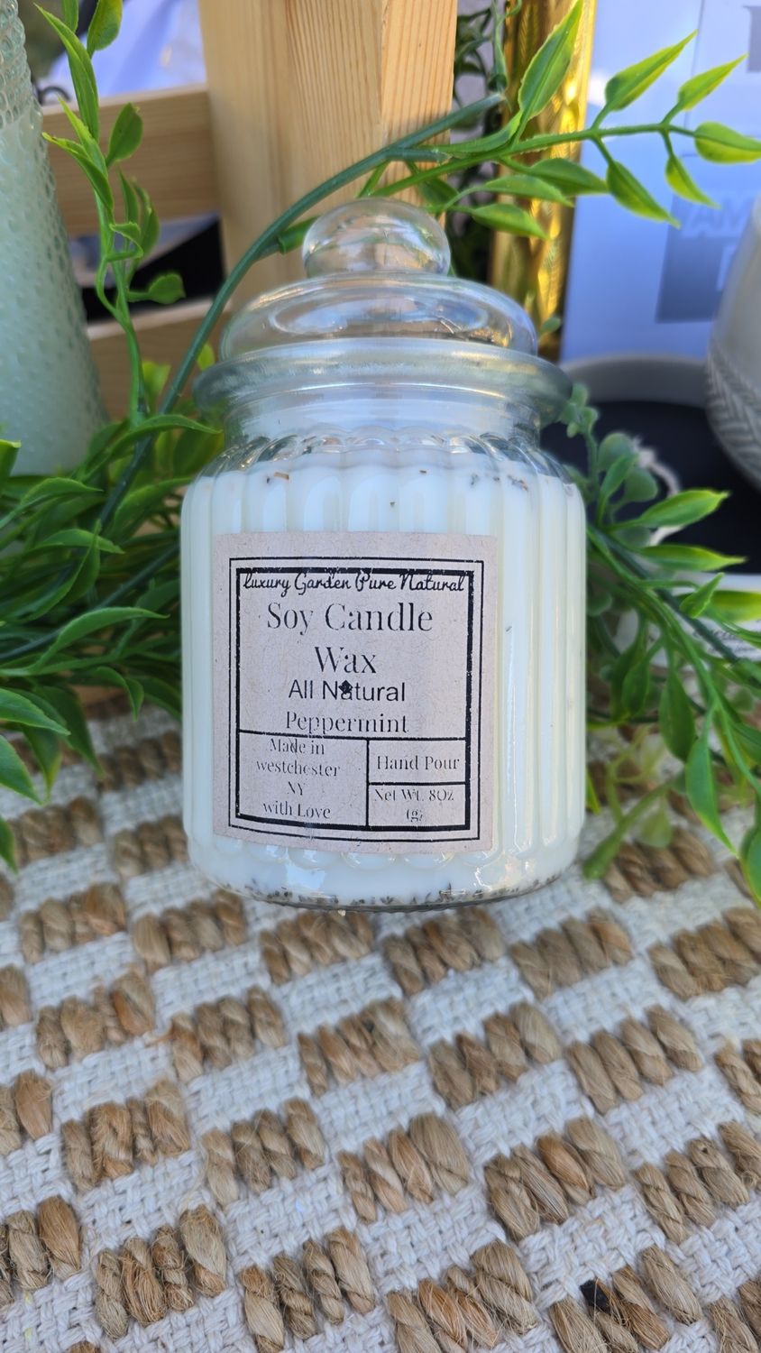 Peppermint Natural Candle 