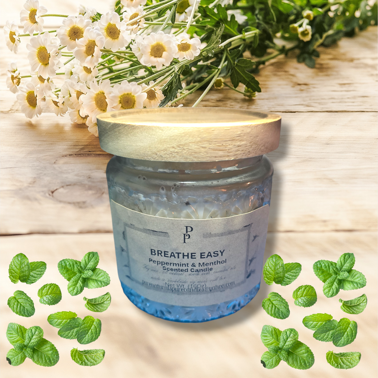 Peppermint Natural Candle