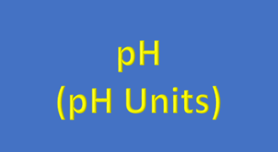 Water Analysis, pH, (pH Units)