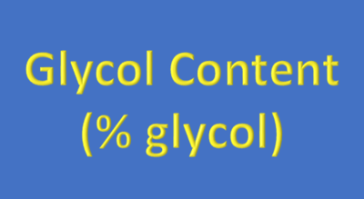 Water Analysis, Glycol Content, (% glycol)