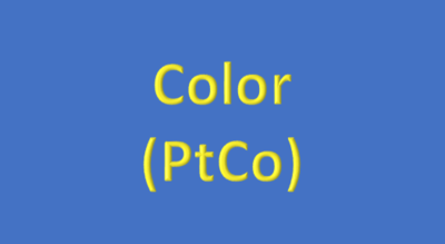 Water Analysis, Color (PtCo)