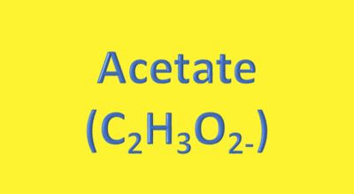 Water Analysis, Acetate (C₂H₃O₂₋)