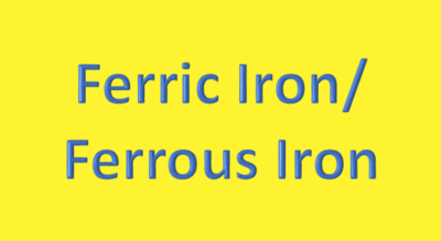 Water Analysis, Ferric Iron/Ferrous Iron