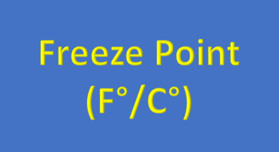 Water Analysis, Freeze Point (F°/C°)