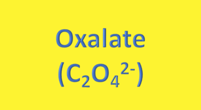 Water Analysis, Oxalate (C₂O₄²⁻)