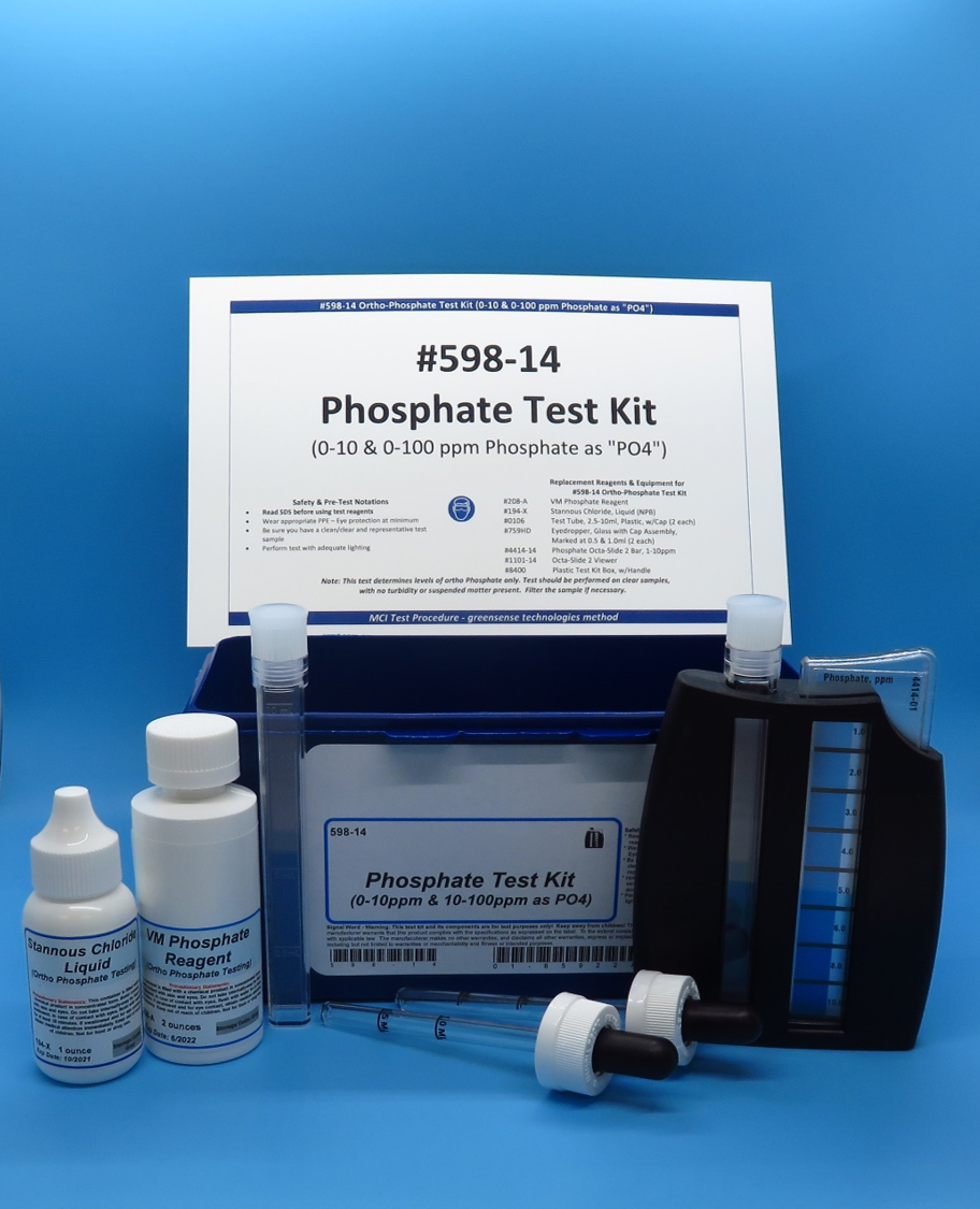 Phosphate Test Kit, 0-10 &amp; 10-100 ppm, Complete
