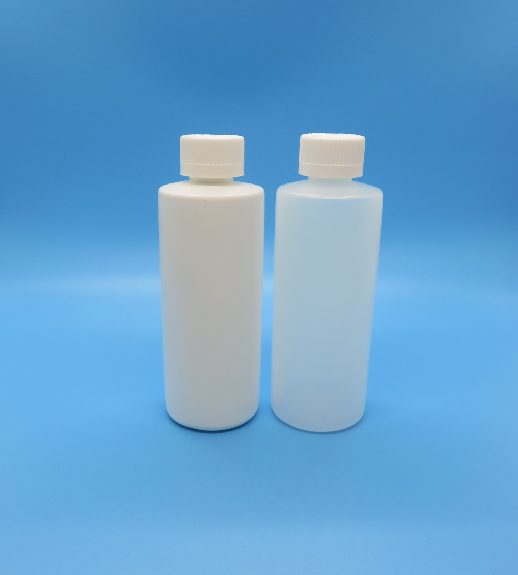 Bottle, Plastic, 4 oz, Narrow Mouth with PV Lined Child Resistant Cap