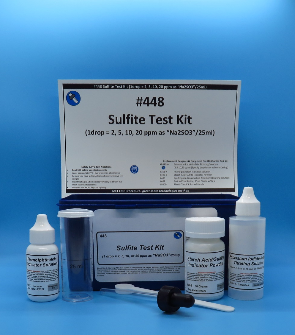 Sodium Sulfite Test Kit, Eyedropper Dispenser