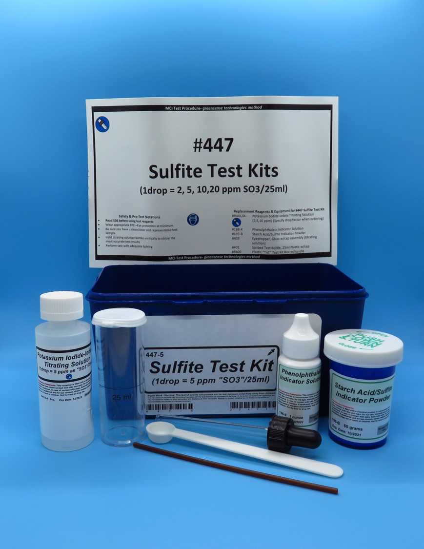 Sulfite Test Kit, Eyedropper Dispenser