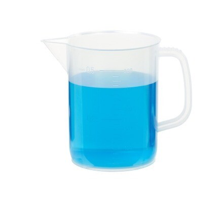 Beaker, Plastic, 500 ml Capacity with Handle