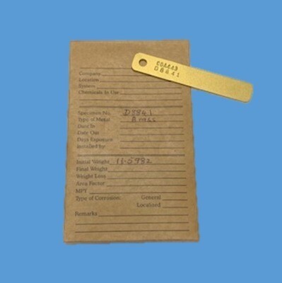 Corrosion Coupon, Admiralty Brass, Pre-Weighed in VCI Barrier Bag