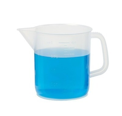 Beaker, Plastic, 1000 ml Capacity with Handle