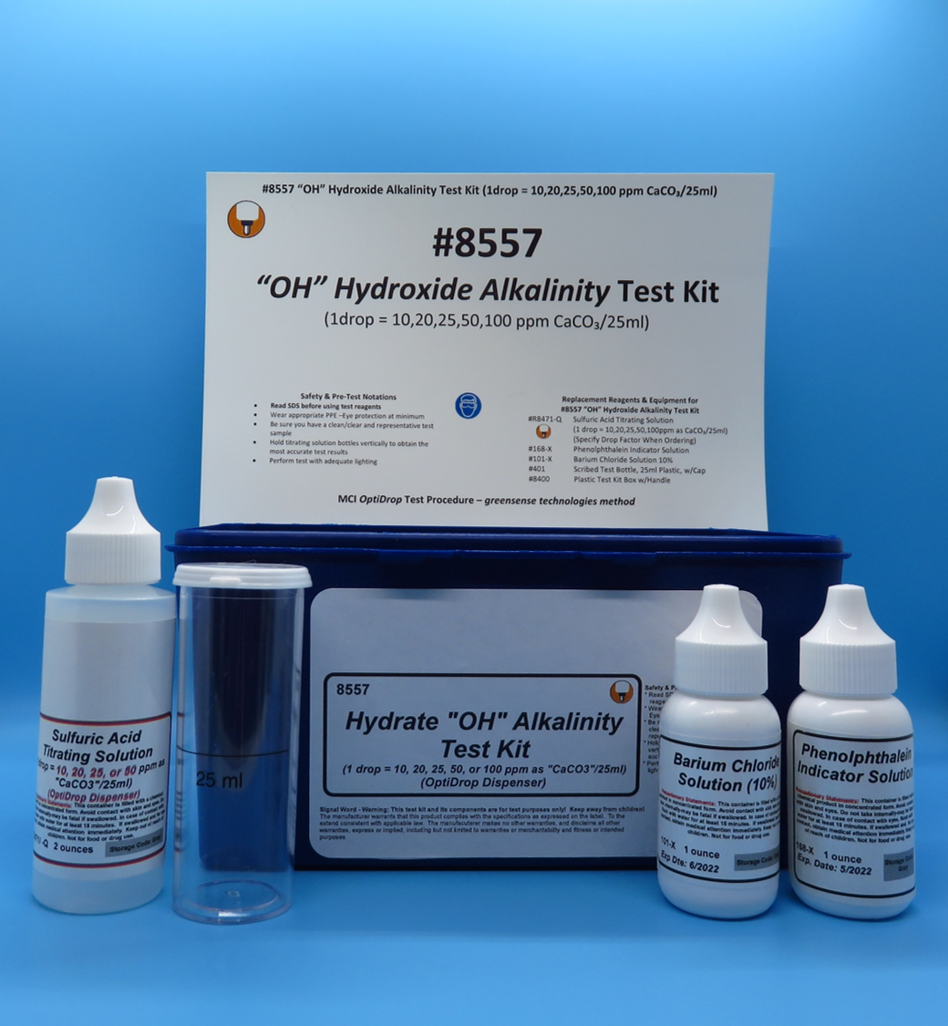 Alkalinity Test Kit, Hydrate &quot;OH&quot;, OptiDrop Dispenser