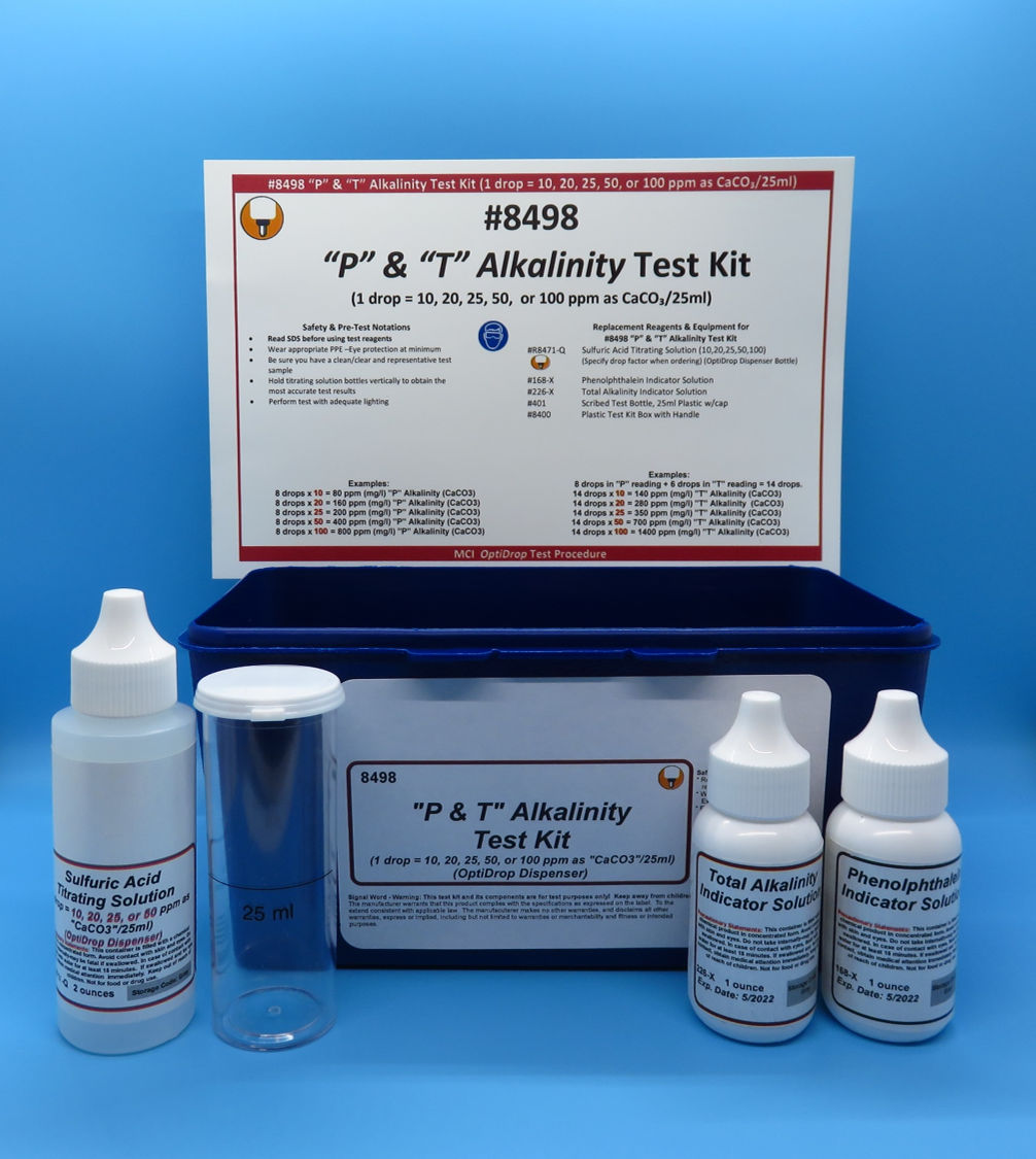 Alkalinity Test Kit, &quot;P &amp; T&quot;, OptiDrop Bottle