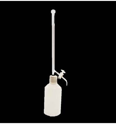 Burette, Automatic, 25 ml Capacity, Glass Stopcock with Quart Plastic Reservoir Bottle