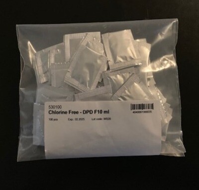 Chlorine, 0.02 - 2 mg/l. DPD Free (100 Pack) for MD 640