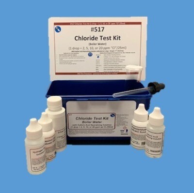Chloride Test Kit (Boiler Water) with Sulfuric Acid Neutralizing Solution, Eyedropper Dispenser