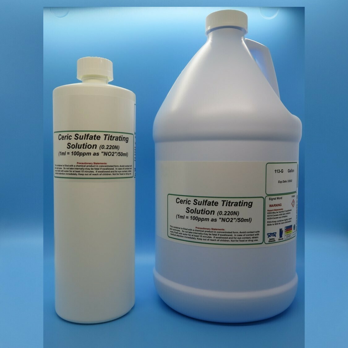 Ceric Sulfate Titrating Solution (0.22N) 
(1 ml=100 ppm NO2/50 ml)