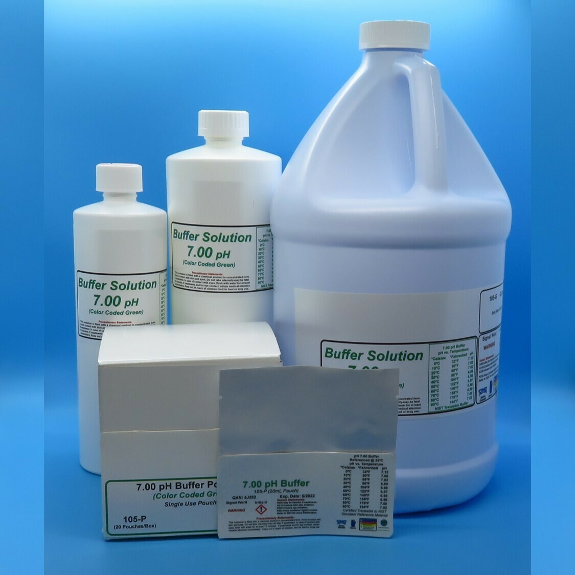 pH Buffer Solution 7.00 pH (Color Coded Green)