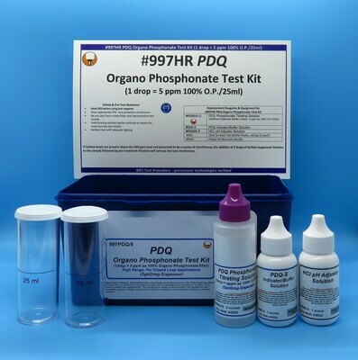 PDQ Organo Phosphonate High Range Test Kit, OptiDrop Dispenser
