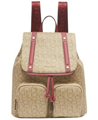 Calvin Klein Hudson Cargo Signature Backpack  Country Red/Gold