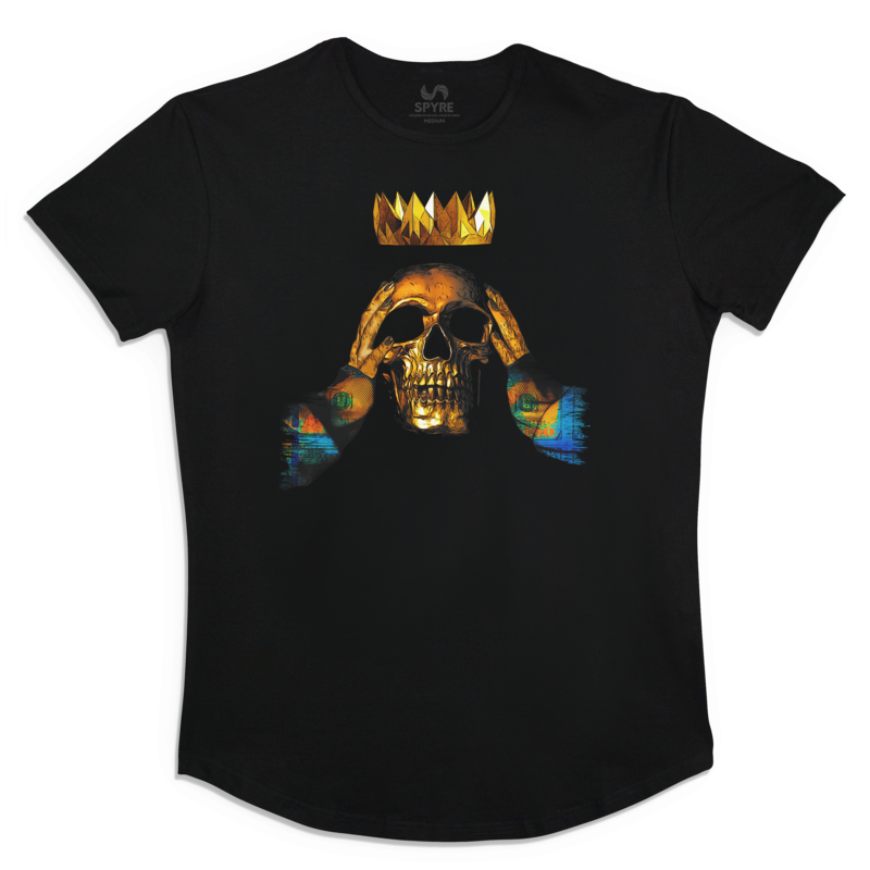 Midas Touch Drop Cut Tee, Size: X-Small, Color: Black