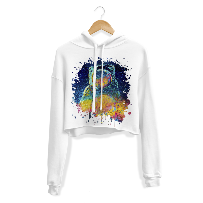 Cosmic Bang Crop Top Hoodie