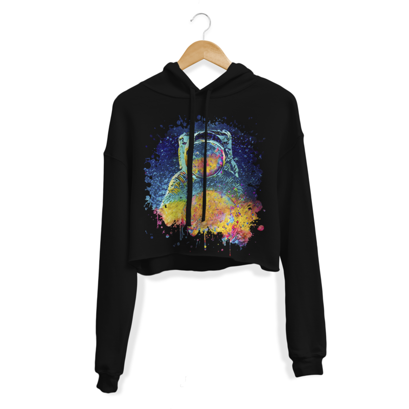 Cosmic Bang Crop Top Hoodie
