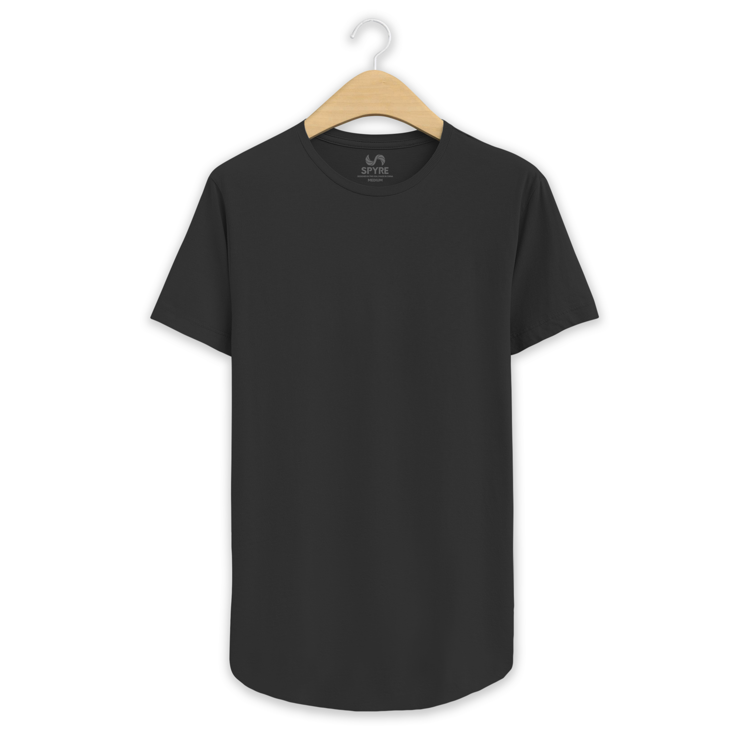 Black Drop Cut Tee, Size: X-Small, Color: Black