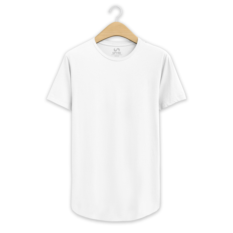 White Drop Cut Tee