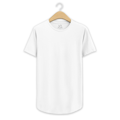 White Drop Cut Tee