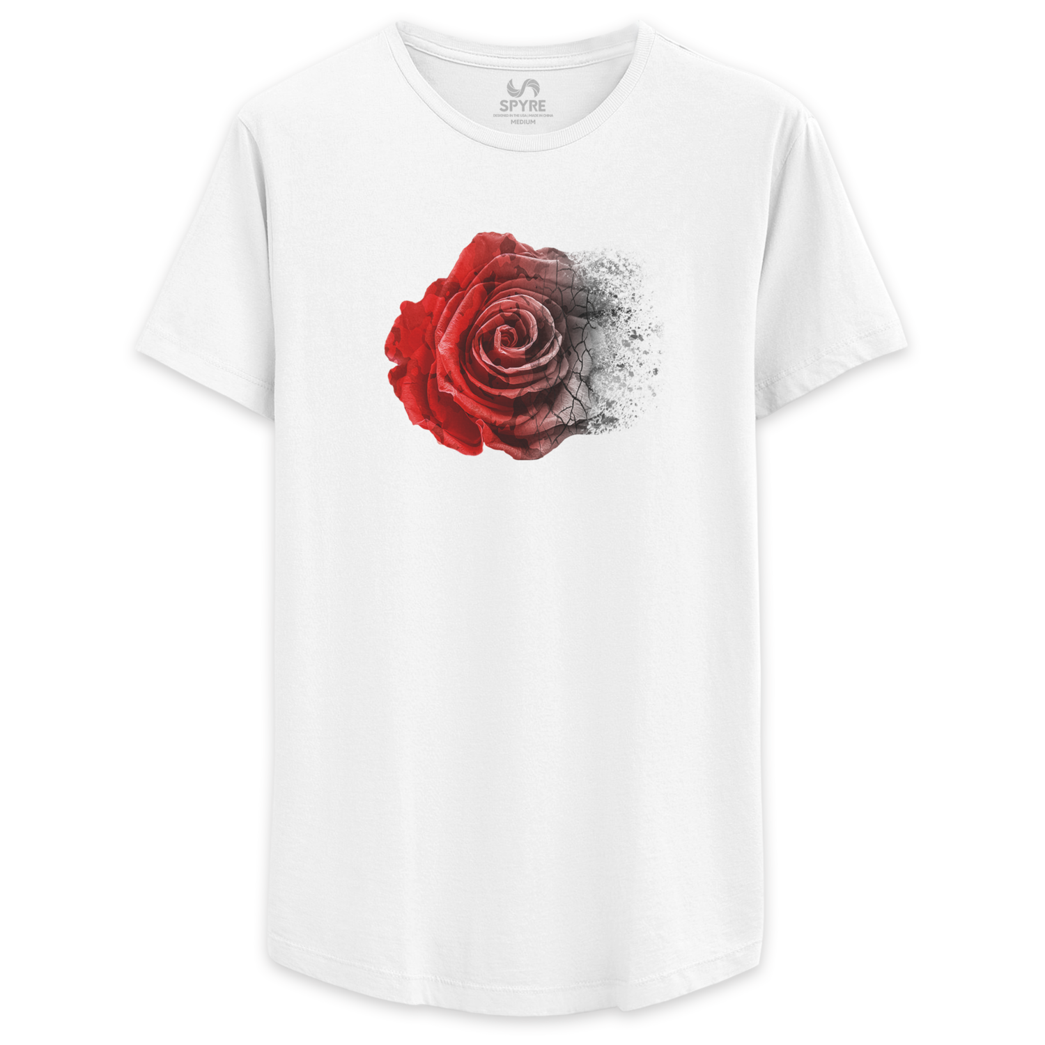 Shattered Rose Drop Cut Tee