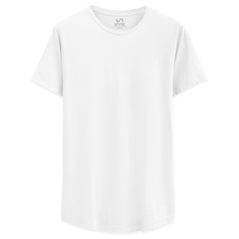 White Drop Cut Tee