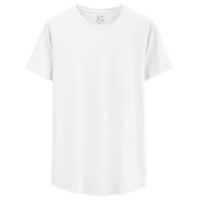 White Drop Cut Tee