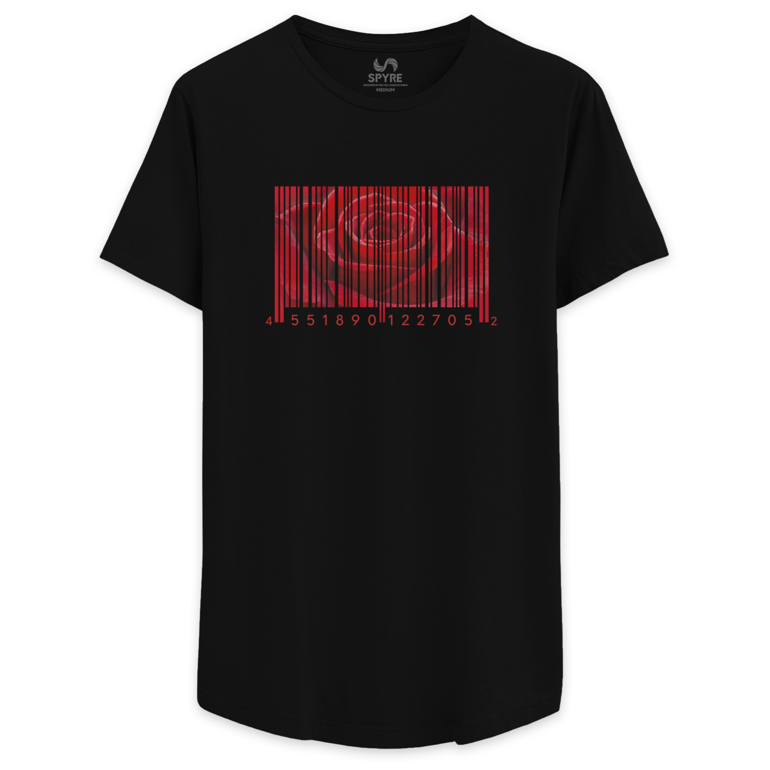 Rose Barcode Drop Cut Tee