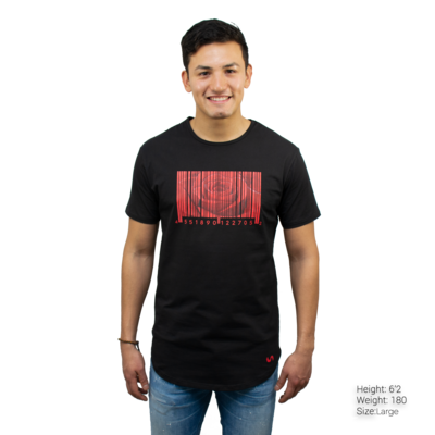 Rose Barcode Drop Cut Tee