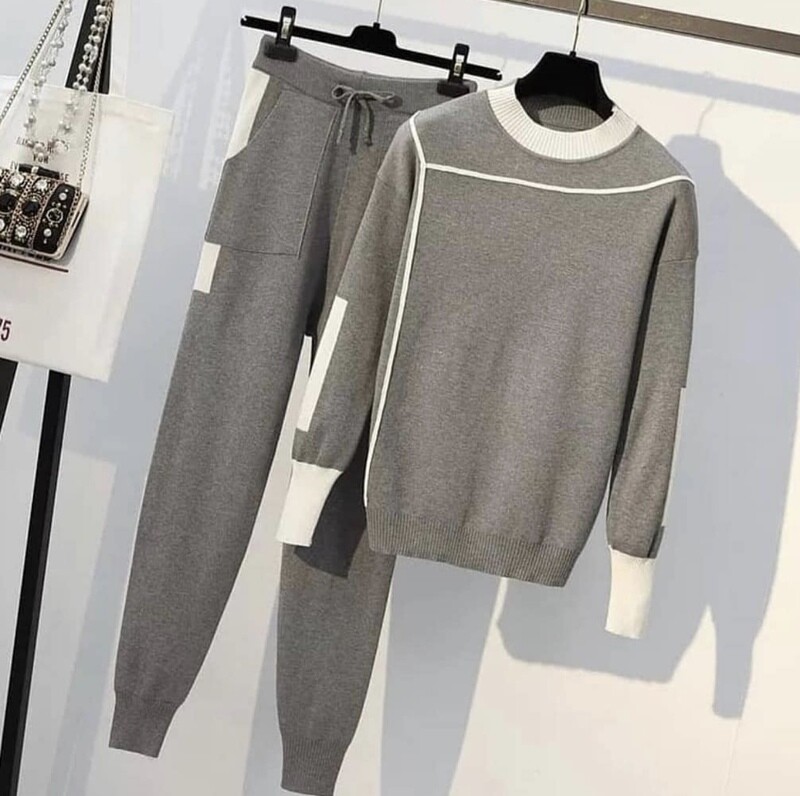 Black &amp; White knitted 2pc Set