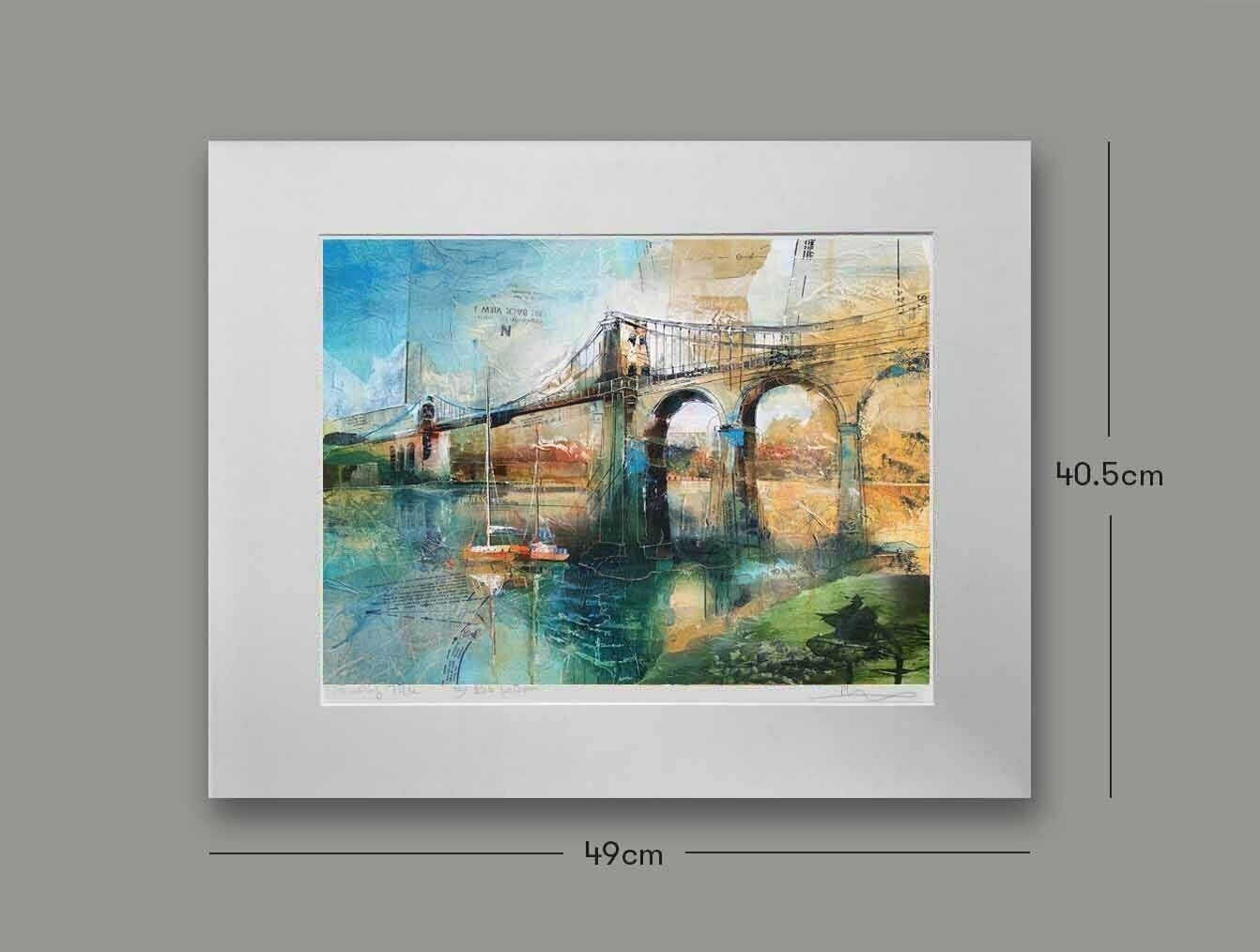 Wales: Menai Bridge, Options: mounted, Size: Small