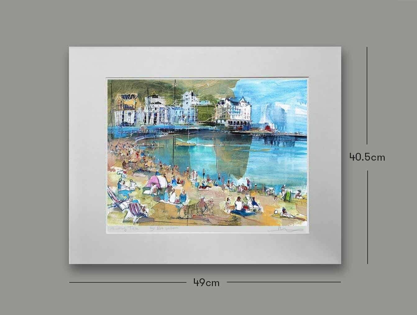 Wales: Llandudno, Busy Bank Holiday, Size: Small, Options: mounted