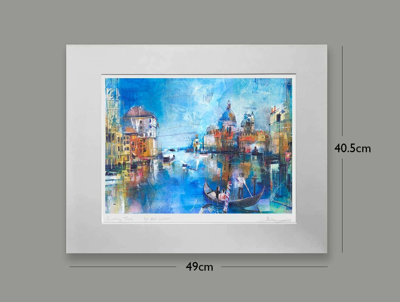 Italy: Venice Canal, Options: mounted, Size: Small