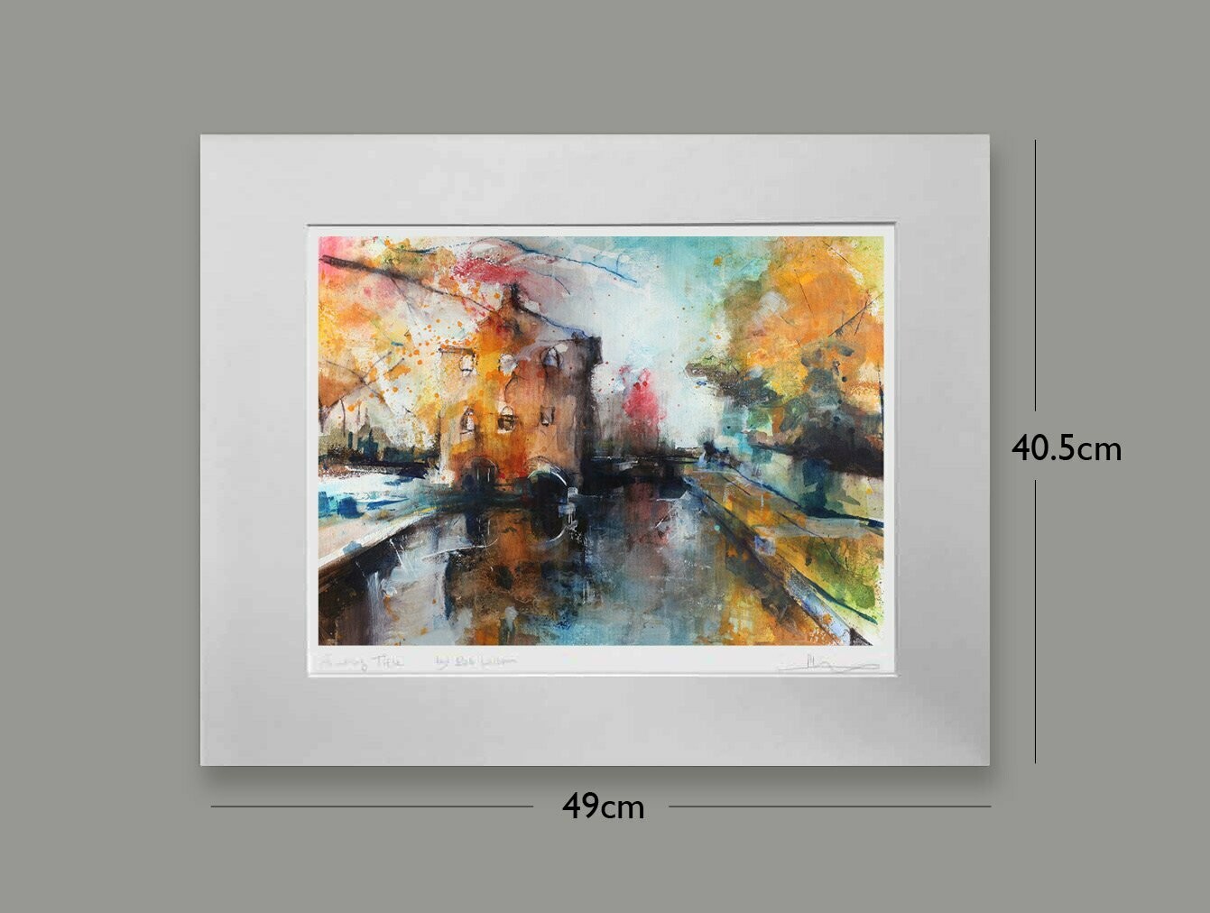 Autumn Colours, Lockside, Marple, Options: mounted, Size: Small