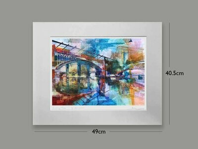 Three Bridges, Castlefield, Size: Small, Options: mounted