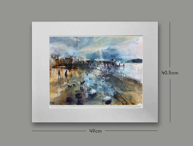 Wales: A Walk on the Beach, Beaumaris, Size: Small, Options: mounted