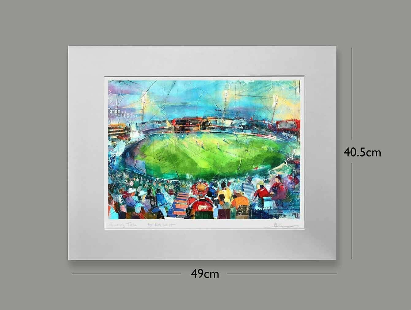 Evening Play, Lancashire Cricket Club, Options: mounted, Size: Small