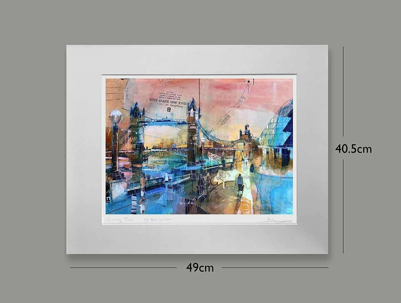 London: Last Light, Towerbridge, Options: mounted, Size: Small