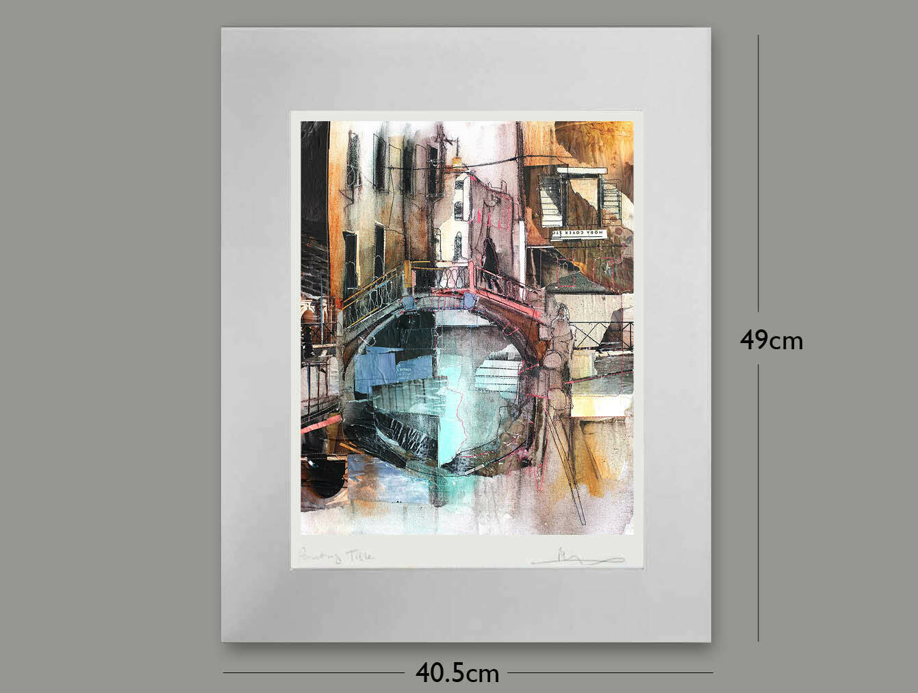 Italy: Little Pink, Venice, Options: mounted, Size: Small