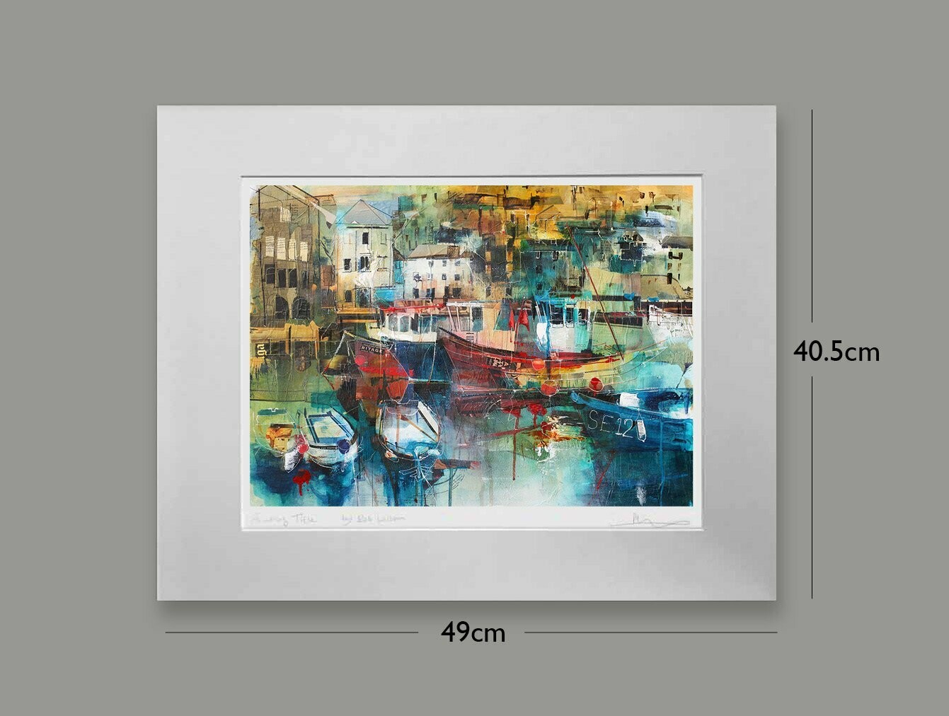 Cornwall: Mevagissey, Options: mounted, Size: Small