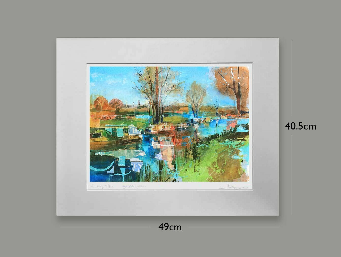 Marple Canal, Size: Small, Options: mounted